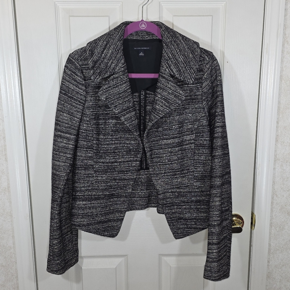 Banana Republic Women's Black and Gray Blazer